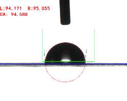 接觸角測(cè)量?jī)x實(shí)測(cè)紅塔山紙樣品