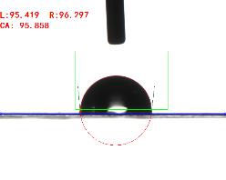 接觸角測(cè)量?jī)x實(shí)測(cè)紅塔山紙樣品