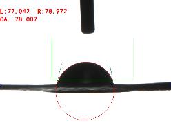 接觸角測(cè)量?jī)x實(shí)測(cè)紅塔山紙樣品