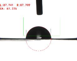 接觸角測(cè)量?jī)x實(shí)測(cè)紅塔山紙樣品