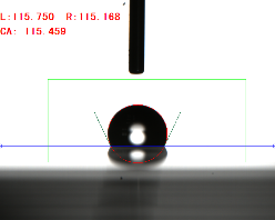 接觸角測試實數(shù)據(jù)1