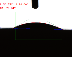  SDC-200接觸角測(cè)量?jī)x測(cè)試結(jié)果