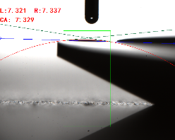 等離子清洗后表面接觸角為7.3度 等離子清洗后表面接觸角為7.3度