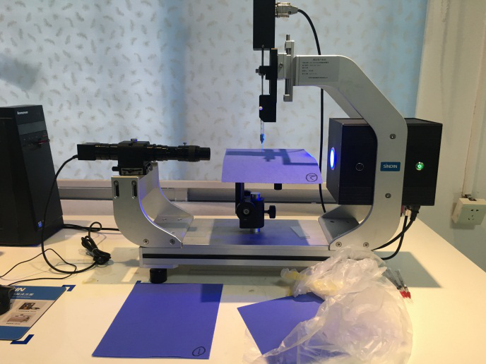 接觸角測量儀測試過程